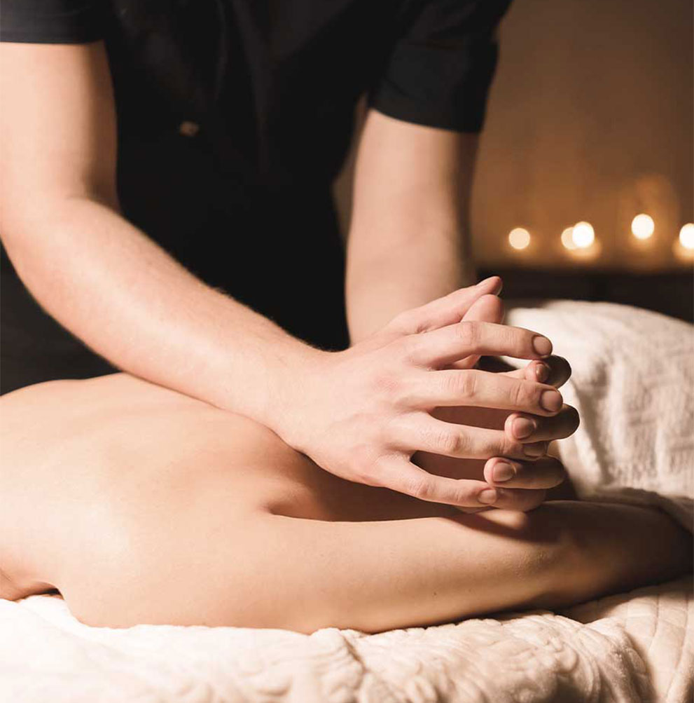 patient getting massage in San Jose, CA